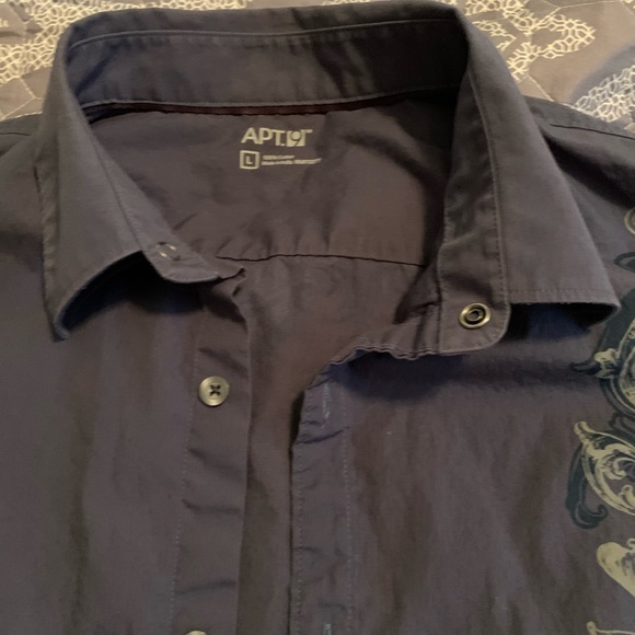 Apt. 9 Other - Blue Men’s shirt with embroidery